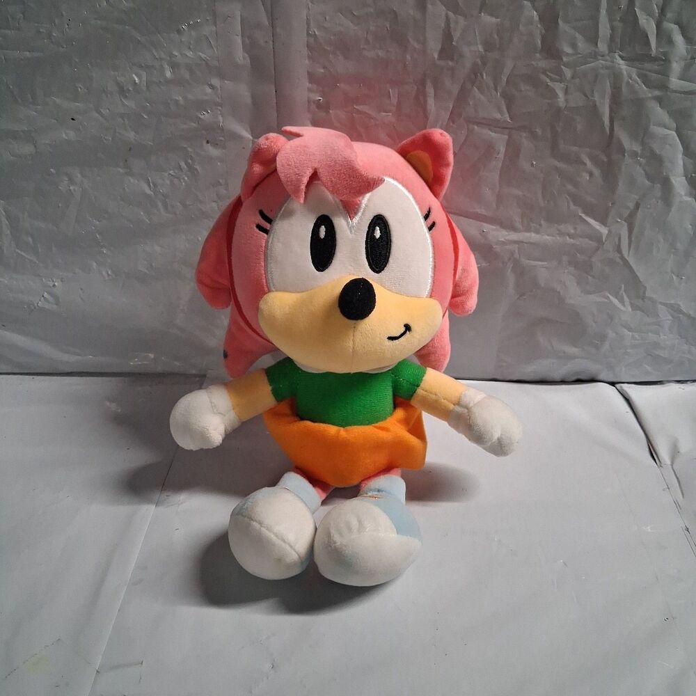 Great Eastern Sonic The Hedgehog Amy Rose Real Laces Plush Blue Paint On Hair